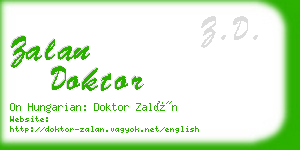 zalan doktor business card